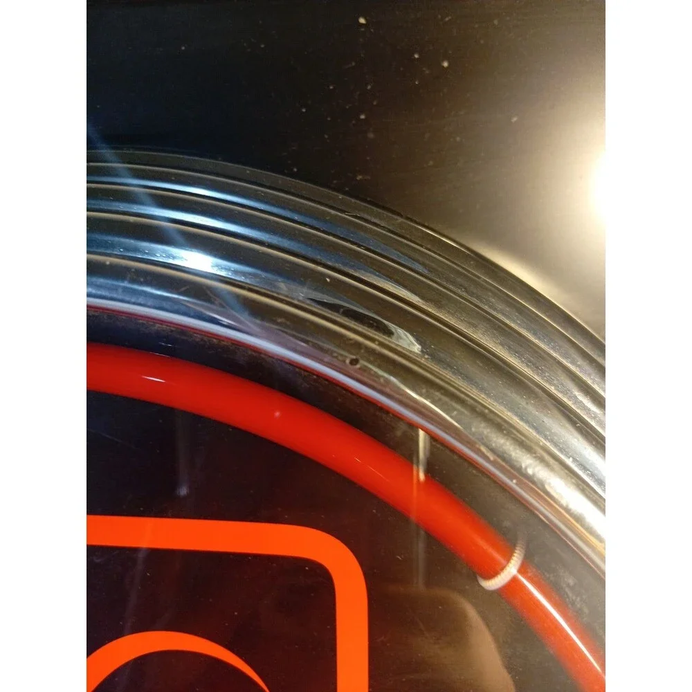 On The Edge Dodge Ram Wall Clock Red Neon Quartz Movement With Power Cable
